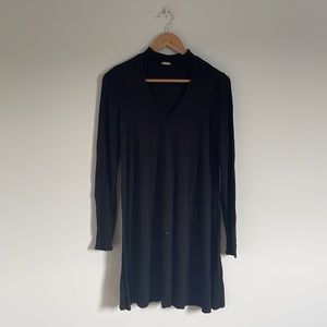 ⚪️GARAGE Black V Neck Long Sleeve Dress